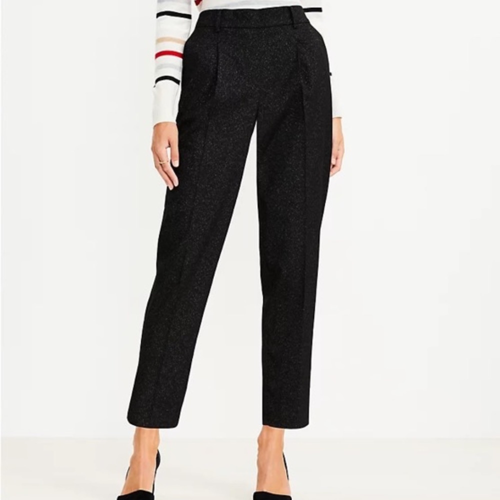 NWT LOFT L Petite Pull On Taper Pants in Shimmer - Picture 4 of 4
